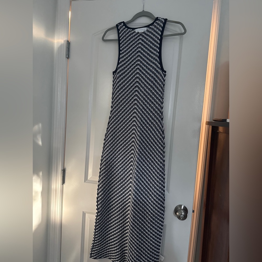 House of Harlow 1960 Black and White Halter Sheath Maxi Dress  ( never wore it)